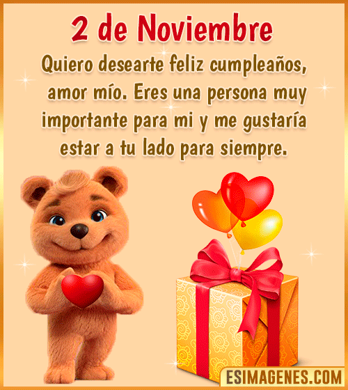 gif de cumpleanos amor 2 de Noviembre
