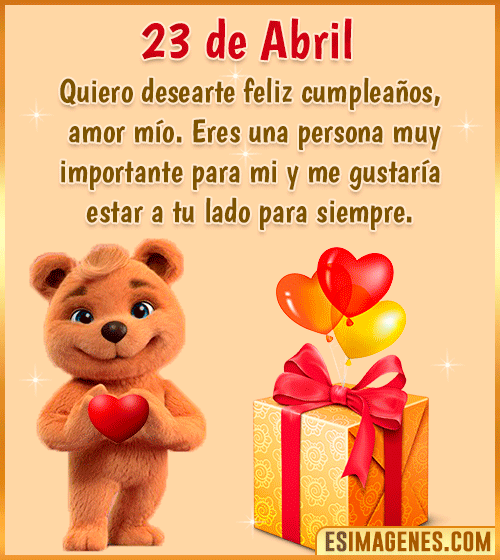 gif de cumpleanos amor 23 de Abril