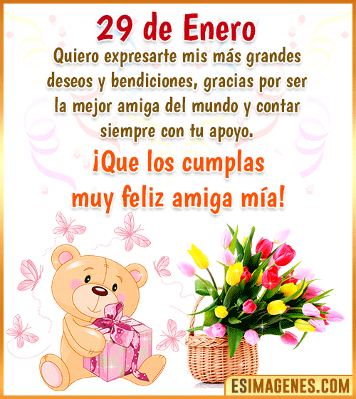 gif de cumpleanos para amiga 29 de Enero