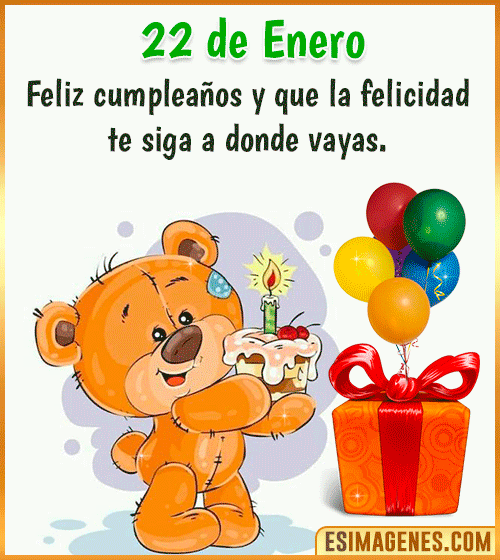 gif de feliz cumpleanos 22 de Enero
