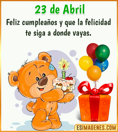 gif de feliz cumpleanos 23 de Abril