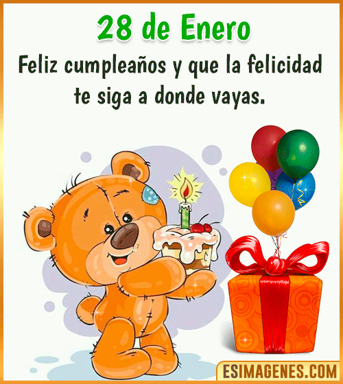 gif de feliz cumpleanos 28 de Enero