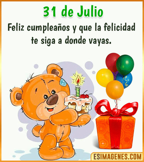gif de feliz cumpleanos 31 de julio