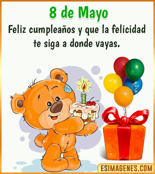 gif de feliz cumpleanos 8 de Mayo