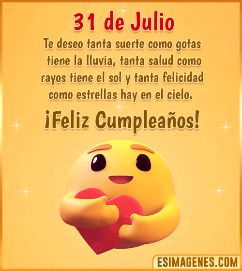 imagenes de feliz cumpleanos 31 de julio
