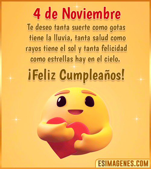 imagenes de feliz cumpleanos 4 de Noviembre