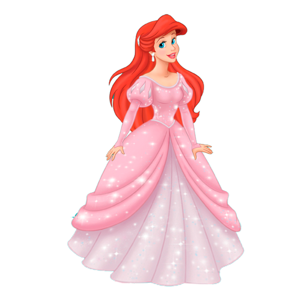 princesa ariel vestido rosa
