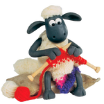 la oveja shaun tejiendo